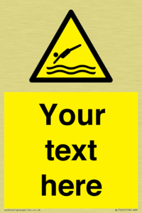 Custom Warning diving area